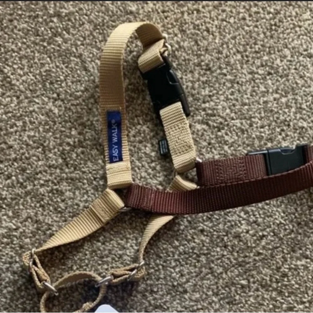 Easy Walk Brown and Tan Adjustable Pet Harness